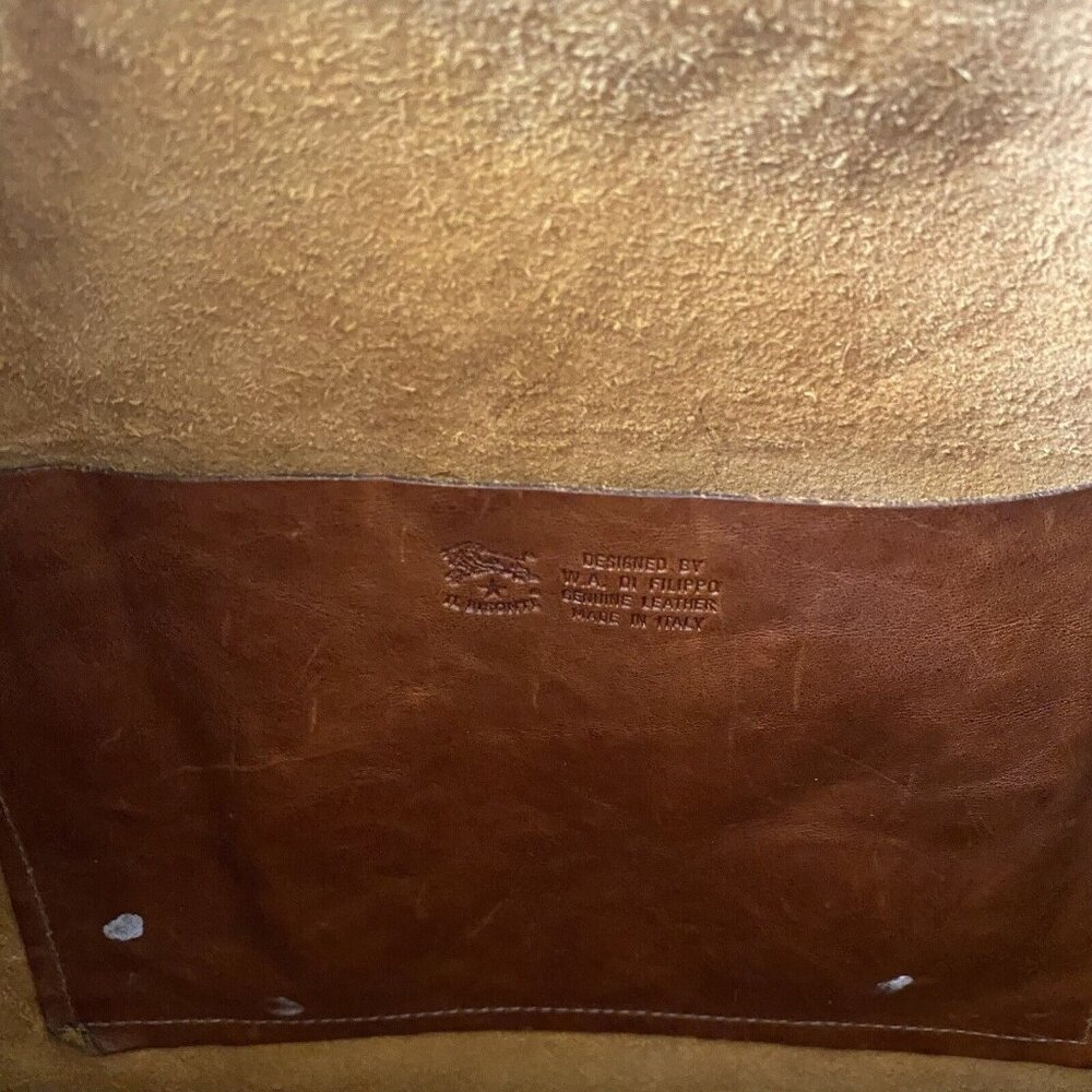 Il Bisonte shoulder bag made in Italy brown genuine leather used from Japan - Picture 11 of 16